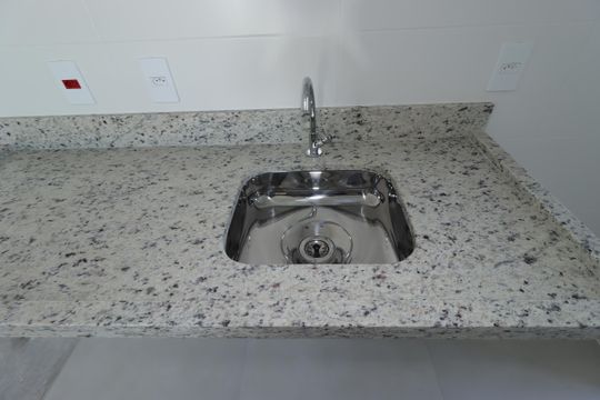 Cozinha - Pia de apartamento à venda com 2 quartos, 58m² em Vila Valparaíso, Santo André