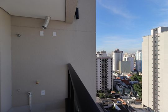 Sacada da Sala de apartamento à venda com 2 quartos, 58m² em Vila Valparaíso, Santo André