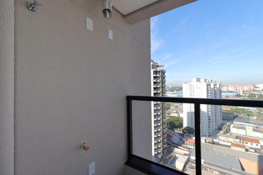 Sacada da Sala de apartamento à venda com 2 quartos, 58m² em Vila Valparaíso, Santo André