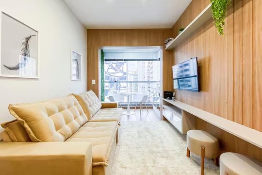 Sala de apartamento à venda com 1 quarto, 28m² em Jardim Paulista, São Paulo