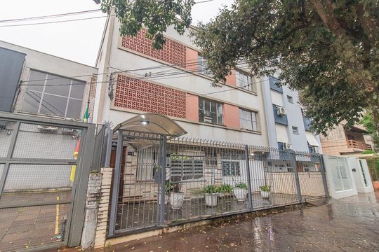 Fachada de apartamento à venda com 2 quartos, 49m² em Menino Deus, Porto Alegre