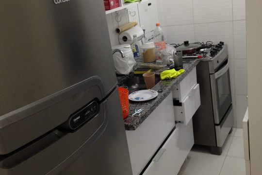 Cozinha de apartamento à venda com 2 quartos, 50m² em República, São Paulo