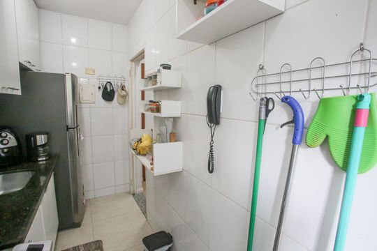 Cozinha de apartamento à venda com 2 quartos, 52m² em Pechincha, Rio de Janeiro