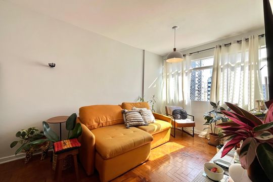 Sala de apartamento à venda com 2 quartos, 68m² em Mirandópolis, São Paulo