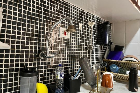 Cozinha  de apartamento à venda com 2 quartos, 68m² em Mirandópolis, São Paulo