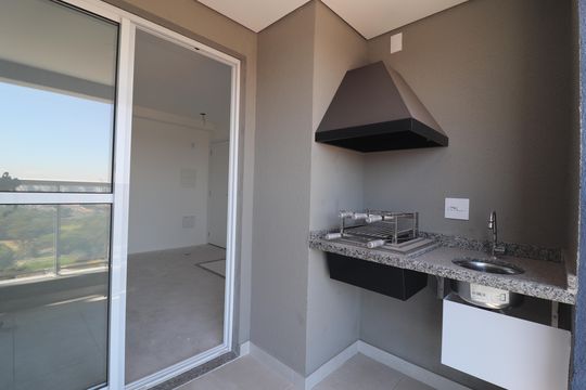 Varanda gourmet de apartamento à venda com 2 quartos, 50m² em Vila Alzira, Santo André