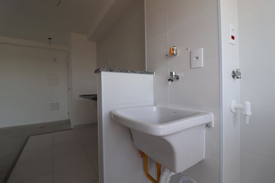 Área de Serviço de apartamento à venda com 2 quartos, 50m² em Vila Alzira, Santo André