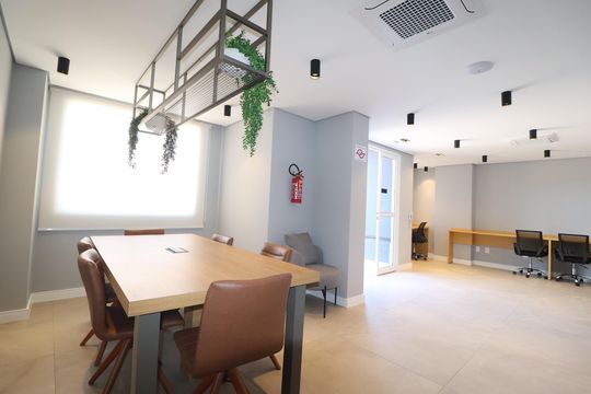 Área comum - Coworking de apartamento à venda com 2 quartos, 50m² em Vila Alzira, Santo André
