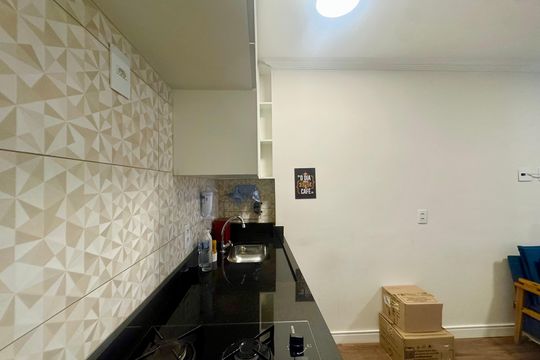 Cozinha de kitnet/studio à venda com 1 quarto, 24m² em Centro, Guarulhos