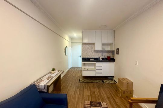 Cozinha de kitnet/studio à venda com 1 quarto, 24m² em Centro, Guarulhos