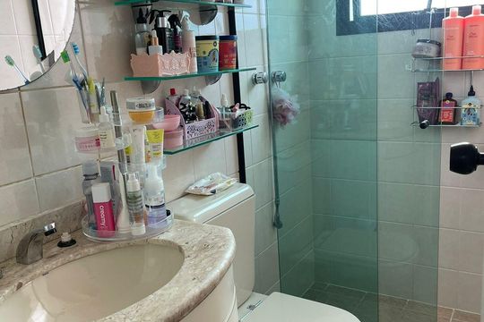 Banheiro de apartamento à venda com 4 quartos, 139m² em Fazenda Morumbi, São Paulo