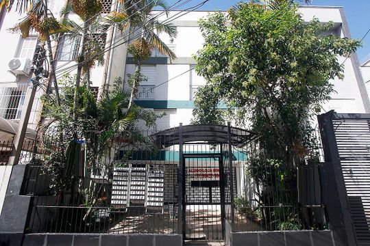 Fachada de apartamento à venda com 1 quarto, 43m² em Menino Deus, Porto Alegre