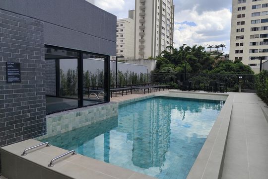 Área externa de kitnet/studio à venda com 1 quarto, 27m² em Perdizes, São Paulo