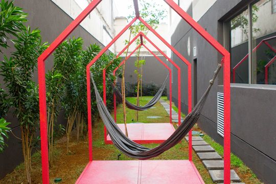 Área comum de apartamento para alugar com 1 quarto, 30m² em Indianópolis, São Paulo