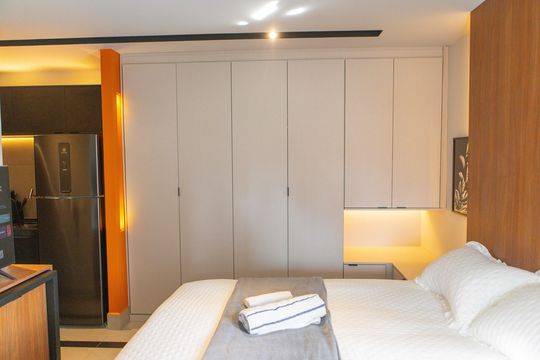 Quarto de apartamento para alugar com 1 quarto, 30m² em Indianópolis, São Paulo