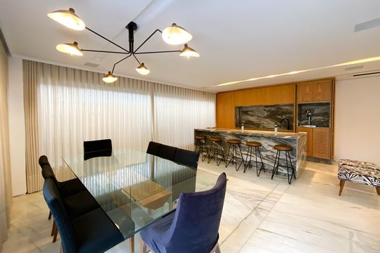 Sala de Jantar de apartamento para alugar com 4 quartos, 303m² em Vila da Serra, Nova Lima
