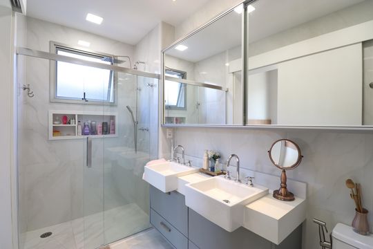 Banheiro da Suíte de apartamento à venda com 3 quartos, 168m² em Lapa, São Paulo