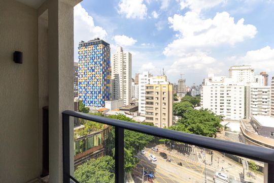 Vista/Varanda de kitnet/studio à venda com 1 quarto, 18m² em Pinheiros, São Paulo
