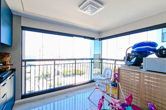 Varanda da Sala de apartamento à venda com 2 quartos, 68m² em Macedo, Guarulhos
