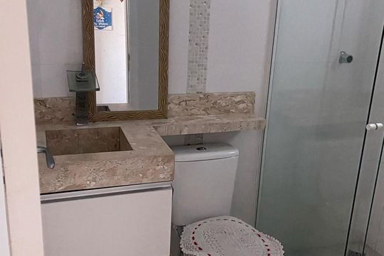 Banheiro de apartamento para alugar com 2 quartos, 96m² em Vila Bela Vista, Santo André