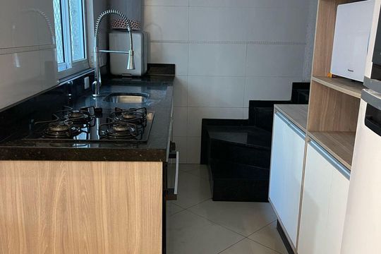 Cozinha de apartamento para alugar com 2 quartos, 96m² em Vila Bela Vista, Santo André