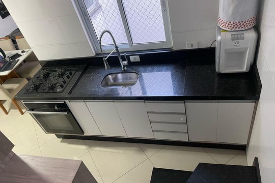 Cozinha de apartamento para alugar com 2 quartos, 96m² em Vila Bela Vista, Santo André