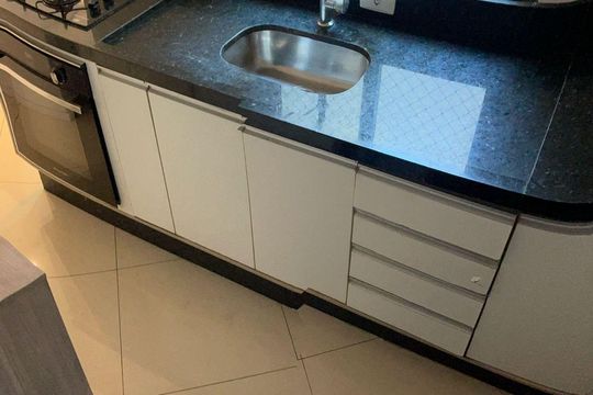 Cozinha de apartamento para alugar com 2 quartos, 96m² em Vila Bela Vista, Santo André