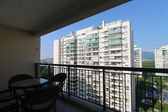 Sala - Varanda de apartamento à venda com 4 quartos, 166m² em Barra Olímpica, Rio de Janeiro