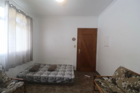 Sala de apartamento para alugar com 1 quarto, 65m² em Vila Alzira, Guarujá