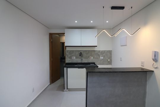 Sala/Cozinha de kitnet/studio para alugar com 1 quarto, 34m² em Jardim do Mar, São Bernardo do Campo