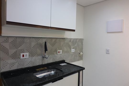 Sala/Cozinha de kitnet/studio para alugar com 1 quarto, 34m² em Jardim do Mar, São Bernardo do Campo