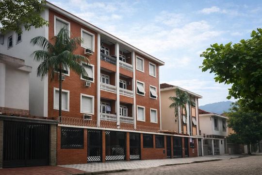 Fachada de apartamento para alugar com 1 quarto, 60m² em Vila Valenca, São Vicente