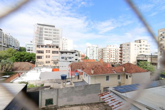 Vista da Cozinha de apartamento à venda com 1 quarto, 36m² em Floresta, Porto Alegre