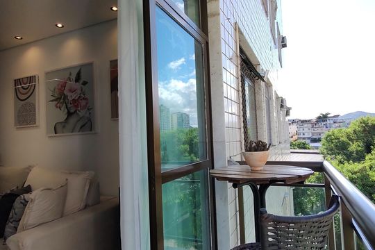 Varanda de apartamento à venda com 2 quartos, 69m² em Pechincha, Rio de Janeiro