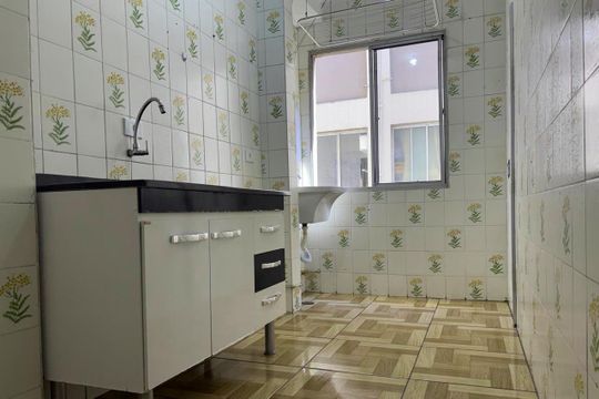 Cozinha  de apartamento à venda com 1 quarto, 40m² em Vila Jerusalem, São Bernardo do Campo
