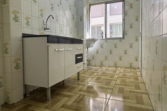 Cozinha  de apartamento à venda com 1 quarto, 40m² em Vila Jerusalem, São Bernardo do Campo