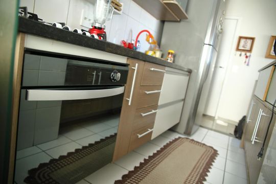 Cozinha  de apartamento à venda com 3 quartos, 56m² em Jardim Iraja, São Bernardo do Campo
