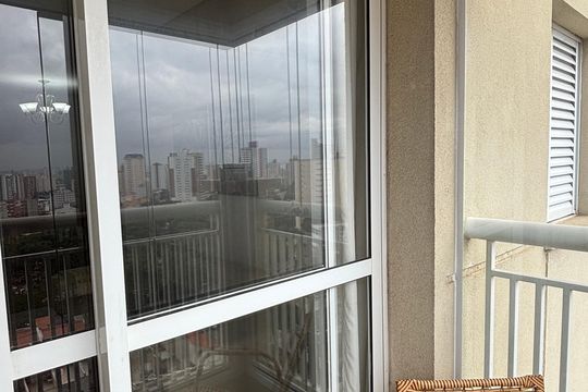 Sala - Sala de Jantar  Varanda de apartamento à venda com 3 quartos, 78m² em Vila Assunção, Santo André