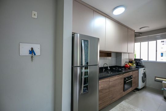 Cozinha de apartamento à venda com 3 quartos, 57m² em Jardim Nadir, São Paulo