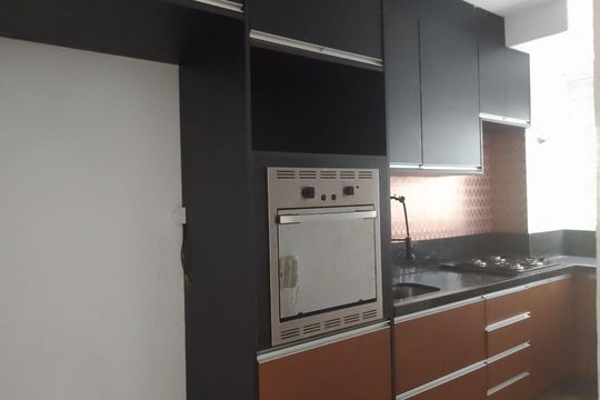 Cozinha de apartamento à venda com 1 quarto, 42m² em Jardim do Lago, Osasco