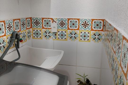 Área de serviço de apartamento à venda com 2 quartos, 88m² em Cidade São Jorge, Santo André