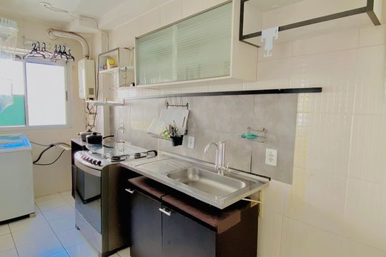 Cozinha - Armários de apartamento à venda com 2 quartos, 44m² em Ponte Grande, Guarulhos