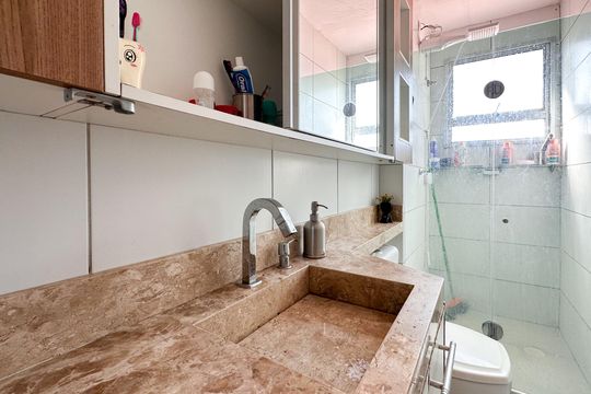 Banheiro Social de apartamento à venda com 3 quartos, 70m² em Assunção, São Bernardo do Campo