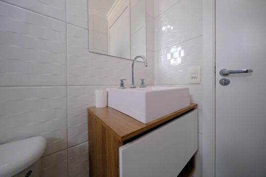 Banheiro de apartamento à venda com 3 quartos, 74m² em Vila Rio Branco, São Paulo