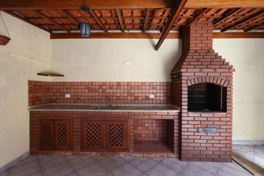 Área comum - Churrasqueira - quintal de casa à venda com 3 quartos, 151m² em Jardim Monte Alegre, Taboão da Serra