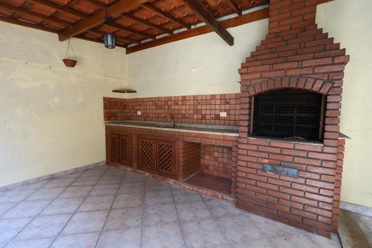 Área comum - Churrasqueira - quintal de casa à venda com 3 quartos, 151m² em Jardim Monte Alegre, Taboão da Serra