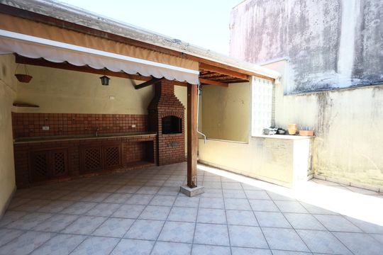Área comum - Churrasqueira - quintal de casa à venda com 3 quartos, 151m² em Jardim Monte Alegre, Taboão da Serra