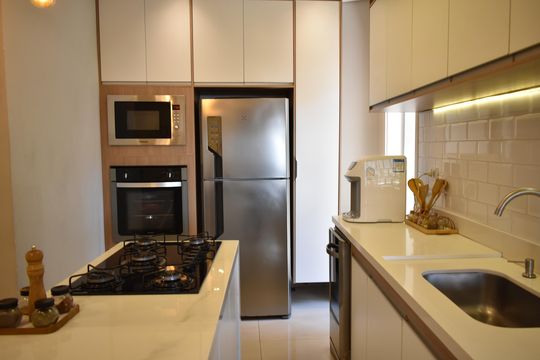 Cozinha de apartamento à venda com 2 quartos, 104m² em Mirandópolis, São Paulo