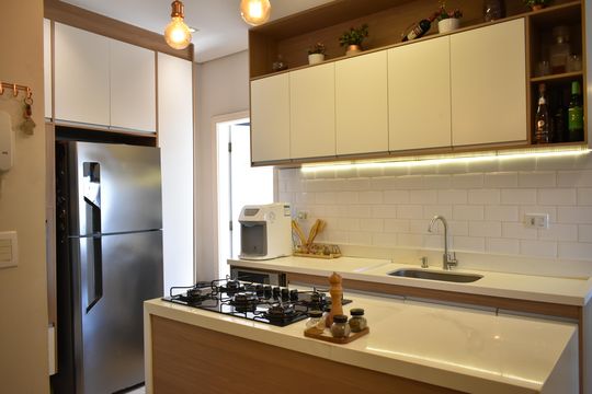 Cozinha de apartamento à venda com 2 quartos, 104m² em Mirandópolis, São Paulo