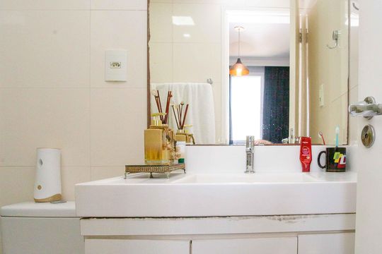 Banheiro da Suíte de apartamento à venda com 2 quartos, 63m² em Centro, Diadema